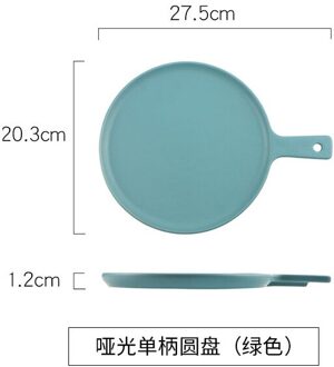 Nordic Keramische Plaat Met Handvat Mat Enkele Oor Disc Creatieve Keramische Schotel Gebakken Rijst Plaat Oven Gebakken Plaat Zilver