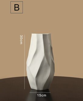 Nordic Keramische Vaas Woonkamer Bloemstuk Villa Hal Kast Eettafel Ornamenten Home Decoratie Accessoires Vazen VASE-B