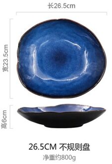 Nordic Keramische Voedsel Schotel Plaat Huishoudelijke Aardewerk Onregelmatige Schotel Salade Schotel Schotel Servies XL