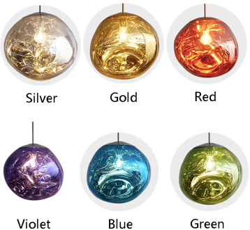 Nordic LED glass Chandelier dixon Lava Ball Pendant Lamps Hanging Lamps Bedroom Kitchen Chandelier Modern Personality Light Melt