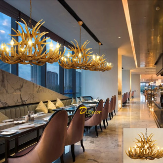 Nordic LED Pendant Lights for Living Room Ceiling Lamp Retro Industrial Chandeliers Antler Bedroom Dining Room Kitchen Fixtures