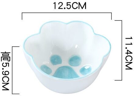 Nordic Leuke Kat Klauw Plaat Handgeschilderde Fruit Slakom Netto Rode Ins Thuis Ontbijt Plaat Combinatie Western kom Dessert 5 duim bowl blauw
