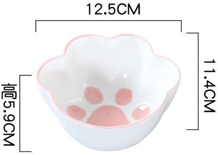 Nordic Leuke Kat Klauw Plaat Handgeschilderde Fruit Slakom Netto Rode Ins Thuis Ontbijt Plaat Combinatie Western kom Dessert 5 duim bowl roze