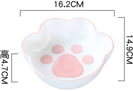 Nordic Leuke Kat Klauw Plaat Handgeschilderde Fruit Slakom Netto Rode Ins Thuis Ontbijt Plaat Combinatie Western kom Dessert 6.5 duim bowl roze