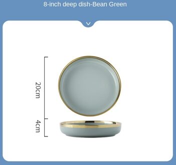 Nordic Light Luxe Keuken Steak Plaat Creatieve Keramische Diner Plaat Kleine Plaat Servies Ontbijt Plaat Huishouden 6