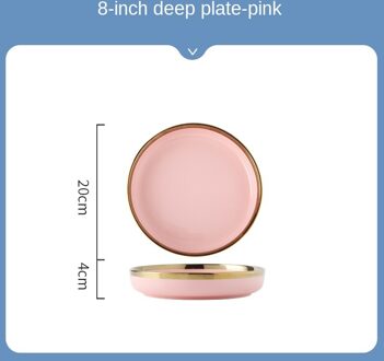 Nordic Light Luxe Keuken Steak Plaat Creatieve Keramische Diner Plaat Kleine Plaat Servies Ontbijt Plaat Huishouden 7