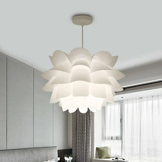 Nordic Lotus Acrylic Pendant Lights Art Hanglamp Suspension Luminaire Pendant Lamp Living Room Lustres Pendentes Lampadari E27