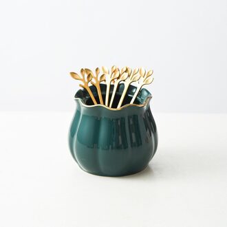 Nordic Luxe Fruit Vork Stok Fruit Insert Set Rvs Creatieve Mode Huishoudelijke Dessert Vork Snack Vork Cake Vork A001