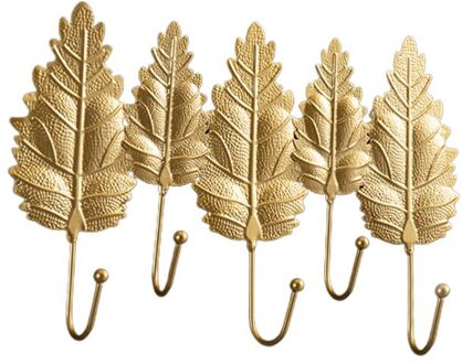 Nordic Luxe Leaf Vormige Haak Purse Jas Rek Sleutel Hanger Muur Opknoping Decor R9JC 5A