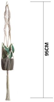 Nordic Macrame Plant Hanger Bloempotten Handgemaakte Rotan Muur Opknoping Planten Houder Mand Jute Huis Tuin Decoratie