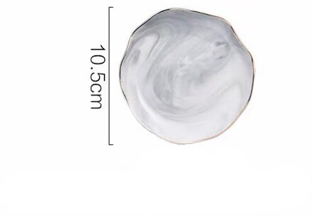 Nordic Marmer Verstoorde Salade Cosmetica Decoratieve Lade Porselein Diner Schotel Keramische Dessert Fruitschaal Sieraden Opbergvak 4 duim grijs