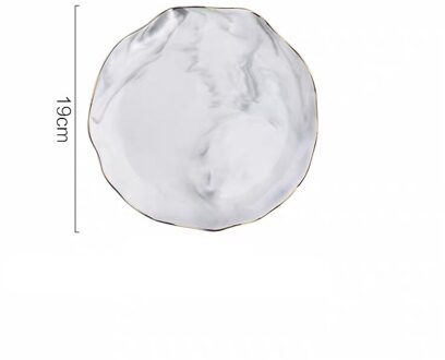 Nordic Marmer Verstoorde Salade Cosmetica Decoratieve Lade Porselein Diner Schotel Keramische Dessert Fruitschaal Sieraden Opbergvak 7.5 duim grijs