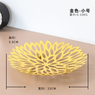 Nordic Metal Hollow Fruitmand Woonkamer Koffietafel Fruitschaal Ijzeren Plank Grote Capaciteit Opslag Mand Keuken Benodigdheden gouden-S