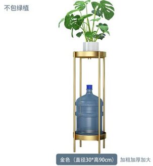 Nordic Metalen Plant Stand 2-Band Gouden Bloem Metalen Stand Office Home Iron Plant Stand Wit Metalen Tuin Decors metalen Rekken goud 30x90cm