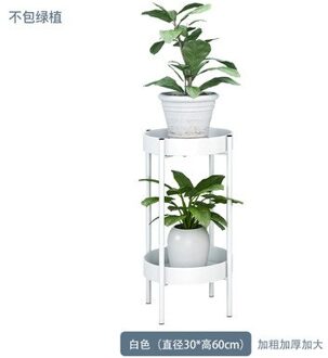 Nordic Metalen Plant Stand 2-Band Gouden Bloem Metalen Stand Office Home Iron Plant Stand Wit Metalen Tuin Decors metalen Rekken wit 30x60cm
