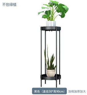 Nordic Metalen Plant Stand 2-Band Gouden Bloem Metalen Stand Office Home Iron Plant Stand Wit Metalen Tuin Decors metalen Rekken zwart 30x90cm