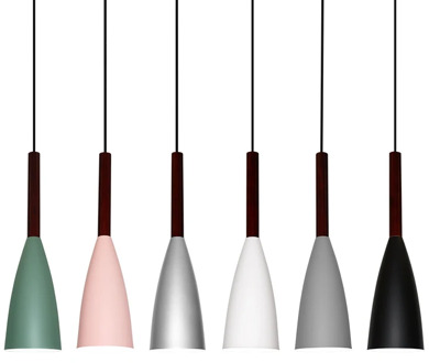 Nordic Minimalism droplight E27 Aluminum Wood Pendant Lights, Home restaurant decor lighting lamp and Bar Showcase Spot light