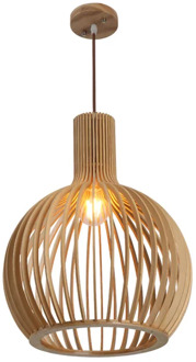 Nordic Minimalist Creativity Black Wood Birdcage Pendant Lamp Modern Designer E27 Bulb Pendant Lights for Foyer Living Room Bar