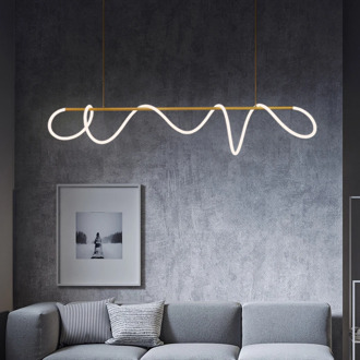 Nordic Minimalist Line Ring Pendant Light Modern LED Notes Hanging Lamp LOFT Dining Room Living Room Home Deco Lighting Fixtures