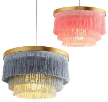 Nordic Modern American LED Pendant Lights E27 Decorative Tassel Hanging Lamp Club Villa Hotel Bedroom Home Christmas Lighting