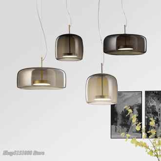 Nordic Modern Glass LED Pendant Lights Hotel Designer Hanging lamp Bar Living Room Bedroom Model Room Pendant Lamp decor Fixture