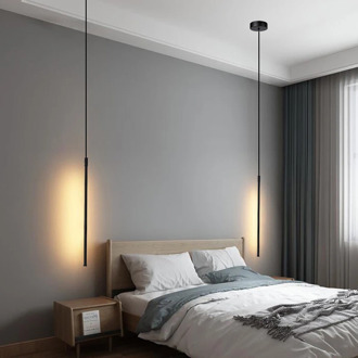 Nordic Modern Simple Style LED Pendant Lights For Bedroom Read Kitchen Black Hanging Lamp Restaurant Decor Suspension Luster