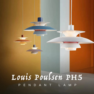 Nordic Pendant Light Modern Louis PH5 Light Fixtures Aluminum Hanging Pendant Lights Bedroom Suspension Dinning Room Lights LED