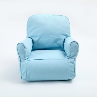 Nordic Plaid Canvas Baby Mini Sofa Effen Draagbare Baby Kids Fauteuil Voor Baby 'S Pasgeborenen Kinderen Fotografie Props Banken blauw