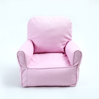 Nordic Plaid Canvas Baby Mini Sofa Effen Draagbare Baby Kids Fauteuil Voor Baby 'S Pasgeborenen Kinderen Fotografie Props Banken Plain roze