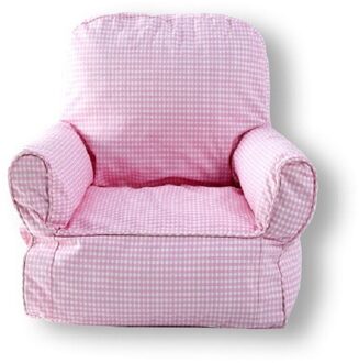 Nordic Plaid Canvas Baby Mini Sofa Effen Draagbare Baby Kids Fauteuil Voor Baby 'S Pasgeborenen Kinderen Fotografie Props Banken roze plaid