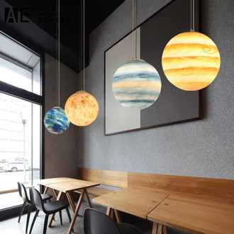 Nordic Planet Pendant Light Creative Pendant Lamp E27 Acrylic Ball Suspension Lamp Children's Room Lamp Boy Light Girl Lights