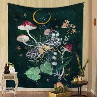 Nordic Psychedelische Opknoping Stof Achtergrond Wandbekleding Woondecoratie Muur Deken Tapijt Slaapkamer Muur Opknoping 95*73Cm