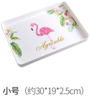 Nordic Rechthoekige Flamingo Lade Thuis Creatieve Fruit Lade Bestek Ontbijt Plaat Keuken Bar Servies Hotel Snacks Plaat 1