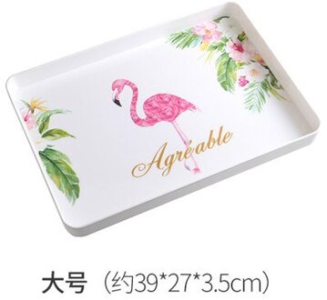 Nordic Rechthoekige Flamingo Lade Thuis Creatieve Fruit Lade Bestek Ontbijt Plaat Keuken Bar Servies Hotel Snacks Plaat 3