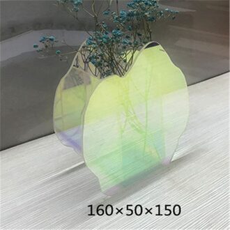 Nordic Regenboog Kleurrijke Acryl Vaas Art Geometrische Zonlicht Sunrise Daybreak Vazen Voor Home Decoraties Woonkamer Desktop Decor stijl B