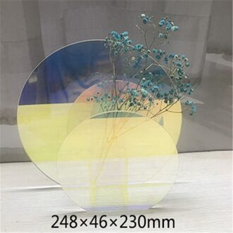 Nordic Regenboog Kleurrijke Acryl Vaas Art Geometrische Zonlicht Sunrise Daybreak Vazen Voor Home Decoraties Woonkamer Desktop Decor stijl F