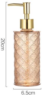 Nordic Retro 280Ml Draagbare Glazen Push Vloeibare Zeep Dispensers Lotion Fles Bad Decor Reizen Badkamer Accessoires Container