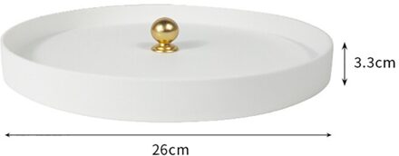 Nordic Sieraden Lade Ronde Metalen Draagbare Lade Voor Diversen En Kleine Objecten Desktop Home Decor Opslag Lade Voor Ketting wit