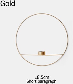 Nordic Simple Style Candlestick Geometric Circle Candle Holder Wall Mounted Metal Crafts Flowerpot Home Decor for Wedding Party A goud