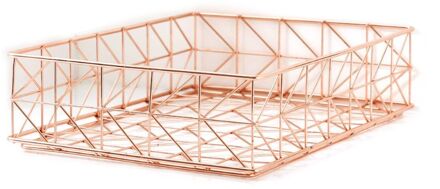 Nordic Smeedijzeren Tijdschrift Krant Opslag Mand Desktop Diversen Organizer Rack Holder Roze