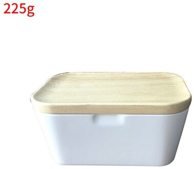 Nordic Stijl Boter Doos Afdichting Met Houten Deksel Voedsel Schotel Keramische Keeper Tool Kaas Opbergvak Plaat Container Voor Keuken 225g