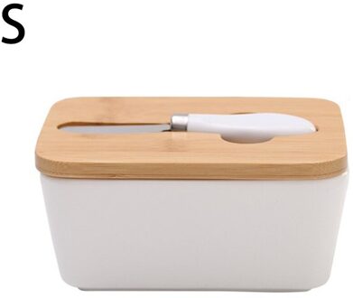 Nordic Stijl Boter Doos Rechthoekige Vers Houden Kaas Case Keramische Boter Plaat Boter Afdichting Doos Met Houten Deksel S 01