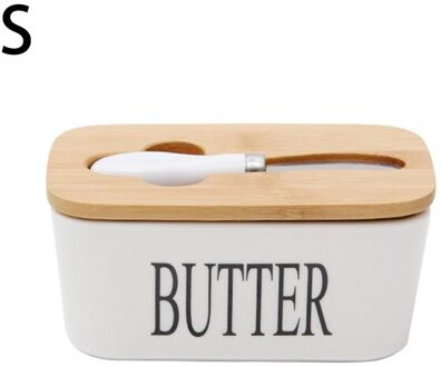 Nordic Stijl Boter Doos Rechthoekige Vers Houden Kaas Case Keramische Boter Plaat Boter Afdichting Doos Met Houten Deksel S 02