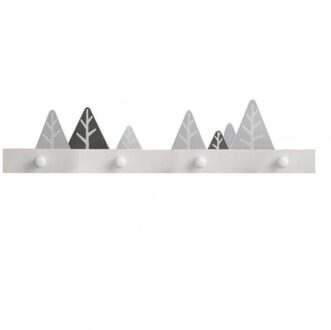 Nordic Stijl Cartoon Hal Woonkamer Deur Eenvoudige Sleutel Kleding Haak Hanger Kinderkamer Decor Sleutel Opknoping Hanger Opslag Haak GreyTriangleTreeFour