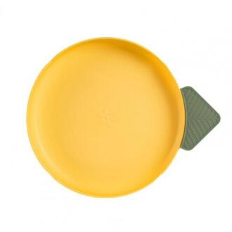 Nordic Stijl Diner Plaat Opbergvak Schoon Handig Plastic Shockproof Fruit Voedsel Plaat Voor Indoor Keuken geel