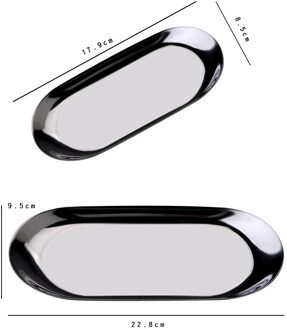 Nordic Stijl Goud Eettafel Plaat Rvs Dessertbord Moer Fruit Cake Lade Snack Keuken Plaat Westerse Steak Keuken Plaat zilver-S