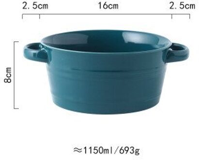 Nordic Stijl Huishoudelijke Keramische Soeppan 8.5 Inch Grote Capaciteit Dessert Slakom Huishoudelijke Keuken Benodigdheden Stenen Pot groen