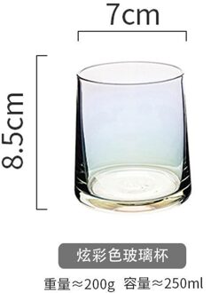 Nordic Stijl Ins Kleurrijke Whiskey Glazen Beker Coffe Mok Huishoudelijke Whiskey Glas Mok Transparant Water Glazen Beker Drinken Sap Glas Blauw