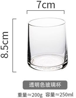 Nordic Stijl Ins Kleurrijke Whiskey Glazen Beker Coffe Mok Huishoudelijke Whiskey Glas Mok Transparant Water Glazen Beker Drinken Sap Glas zwart