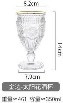 Nordic Stijl Loodvrij Glas Europese Reliëf Champagne Mousserende Wijn Druif Cocktail Sap Dessert Beker 02 stijl